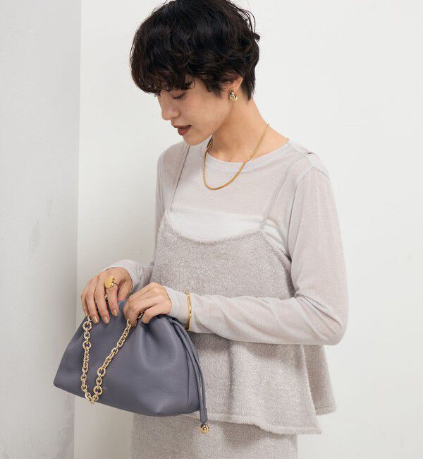 NOLLEY'S sophi「《セットアップ対応》《手洗い可能》キラキラフェザーフレアビスチェ」|ニット・セーター|