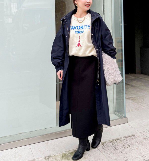 Rie Miller「《手洗い可能》ロゴジャガード2WAYニット(タワー)」|カーディガン|