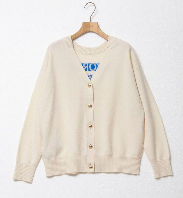 Rie Miller「《手洗い可能》ロゴジャガード2WAYニット(タワー)」|カーディガン|