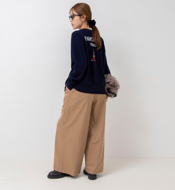 Rie Miller「《手洗い可能》ロゴジャガード2WAYニット(タワー)」|カーディガン|