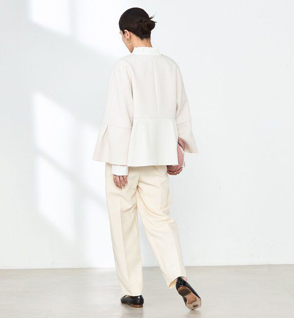 NOLLEY'S「《セットアップ対応》ウォッシャブルドットツッキリツータックテーパードパンツ」|その他|