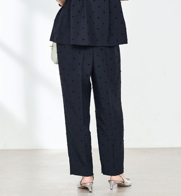 NOLLEY'S「《セットアップ対応》ウォッシャブルドットツッキリツータックテーパードパンツ」|その他|