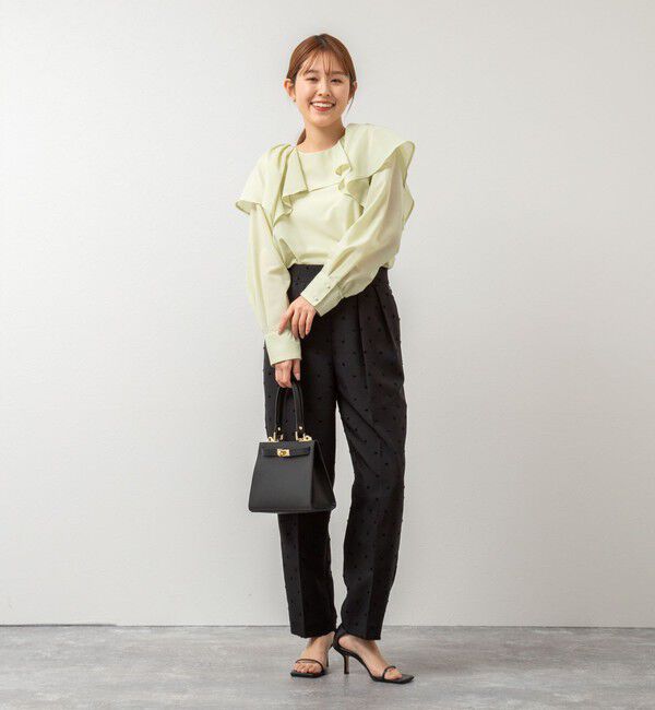 NOLLEY'S「《セットアップ対応》ウォッシャブルドットツッキリツータックテーパードパンツ」|その他|