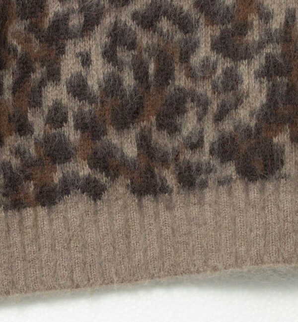 Rie Miller「レオパードジャガード2WAYクルーネックカーディガン」|カーディガン|