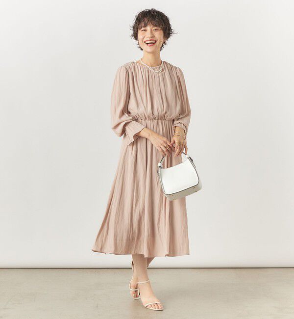 NOLLEY'S「ウォッシャブル割繊2WAYギャザーワンピース」|ワンピース|