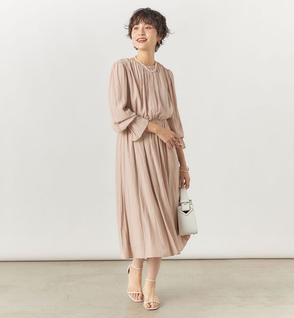 NOLLEY'S「ウォッシャブル割繊2WAYギャザーワンピース」|ワンピース|