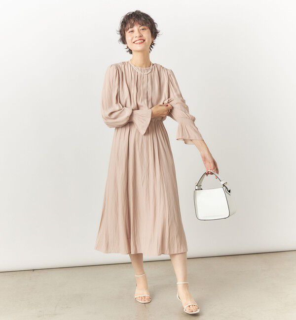 NOLLEY'S「ウォッシャブル割繊2WAYギャザーワンピース」|ワンピース|