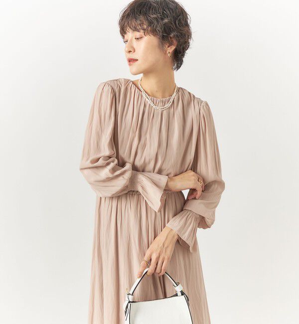 NOLLEY'S「ウォッシャブル割繊2WAYギャザーワンピース」|ワンピース|