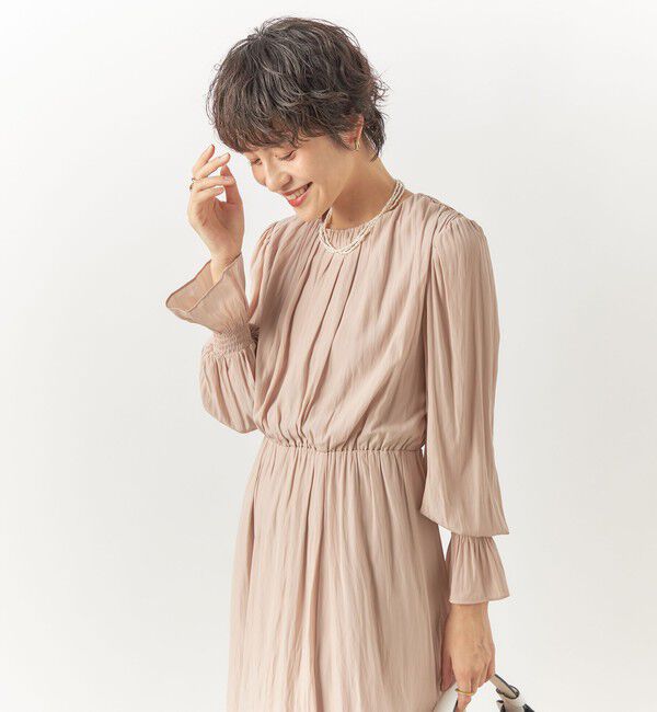 NOLLEY'S「ウォッシャブル割繊2WAYギャザーワンピース」|ワンピース|