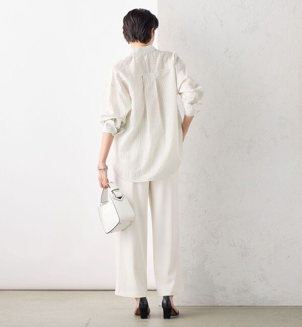 NOLLEY'S sophi「【追加】《オールシーズン対応》ウォッシャブルダブルクロスサテンイージーワイドパンツ」|その他|