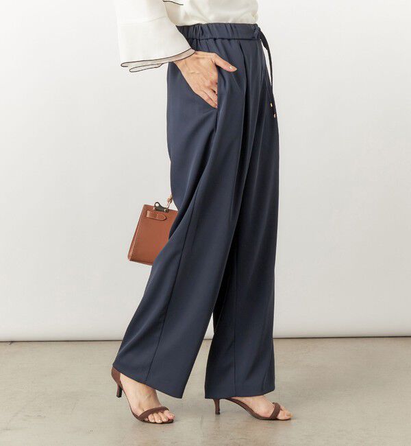 NOLLEY'S sophi「【追加】《オールシーズン対応》ウォッシャブルダブルクロスサテンイージーワイドパンツ」|その他|