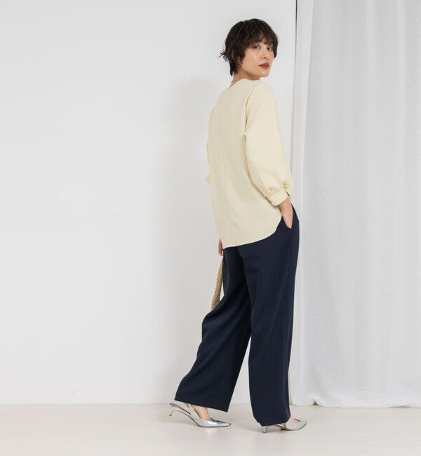 NOLLEY'S sophi「【追加】《オールシーズン対応》ウォッシャブルダブルクロスサテンイージーワイドパンツ」|その他|