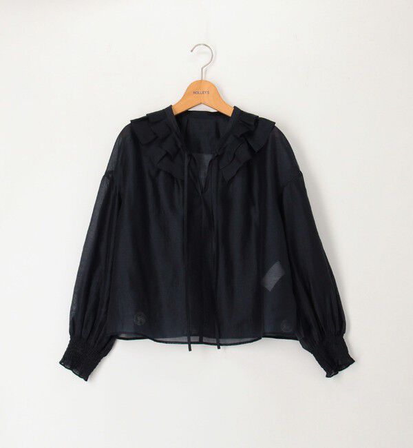 NOLLEY'S「ラッフル衿シアーブラウス」|シャツ・ブラウス|