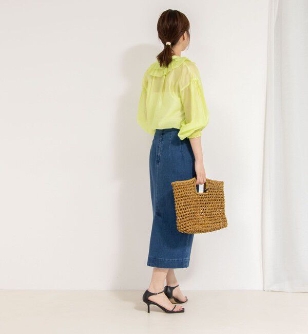 NOLLEY'S「ラッフル衿シアーブラウス」|シャツ・ブラウス|