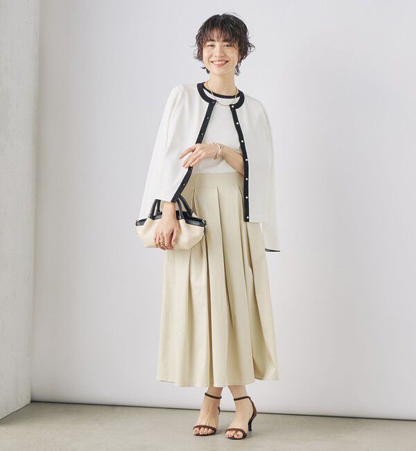 NOLLEY'S sophi「《アンサンブル対応》《手洗い可能》マルチファンクションクルーネックカーディガン」|カーディガン|