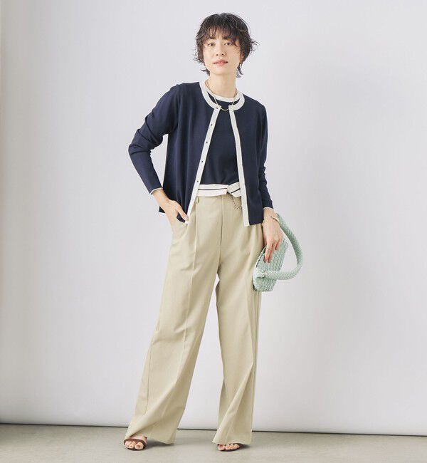 NOLLEY'S sophi「《アンサンブル対応》《手洗い可能》マルチファンクションクルーネックカーディガン」|カーディガン|