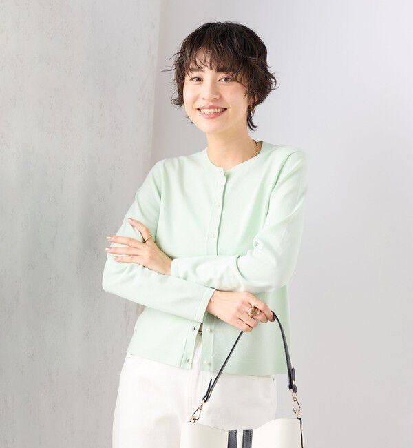 NOLLEY'S sophi「《アンサンブル対応》《手洗い可能》マルチファンクションクルーネックカーディガン」|カーディガン|