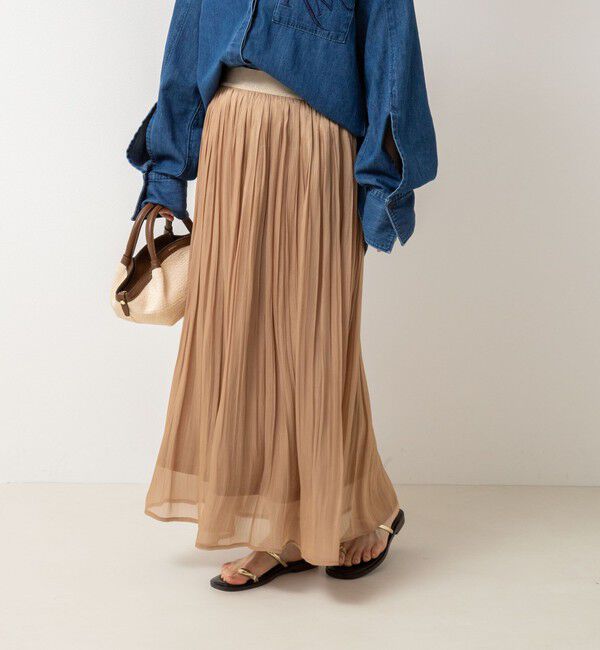 NOLLEY'S「シャインサテン楊柳スカート」|スカート|