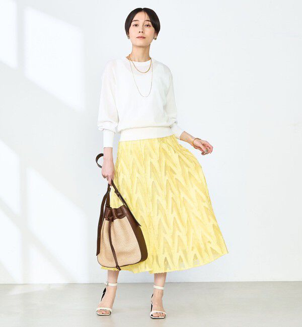 NOLLEY'S sophi「《セットアップ対応》キラキラカットジャガードフレアスカート」|フレア|