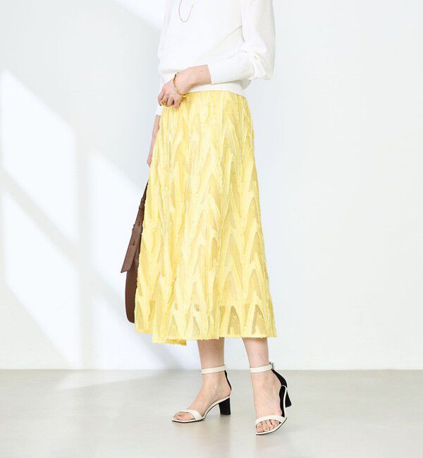 NOLLEY'S sophi「《セットアップ対応》キラキラカットジャガードフレアスカート」|フレア|
