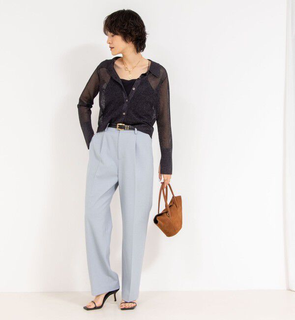 NOLLEY'S「《セットアップ対応》ウォッシャブル高機能麻調愛されワイドパンツ」|その他|