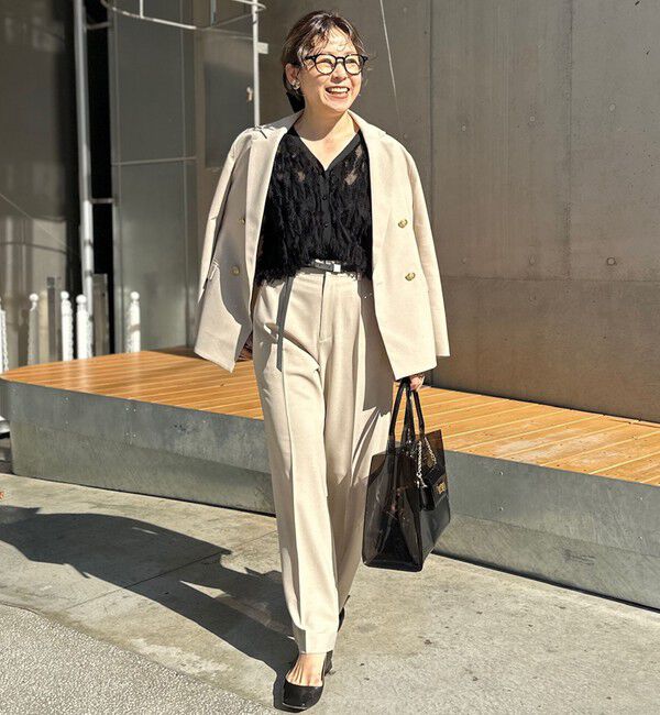 NOLLEY'S「《セットアップ対応》ウォッシャブル高機能麻調愛されワイドパンツ」|その他|