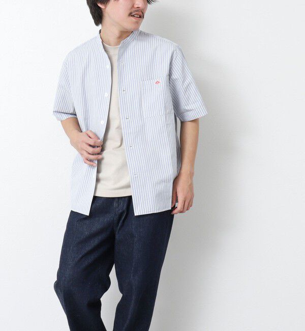 NOLLEY'S goodman「【DANTON/ダントン】BAND COLLAR SHIRT SS 25SS」|シャツ・ブラウス|