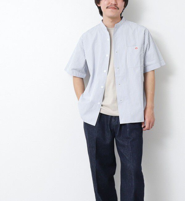 NOLLEY'S goodman「【DANTON/ダントン】BAND COLLAR SHIRT SS 25SS」|シャツ・ブラウス|