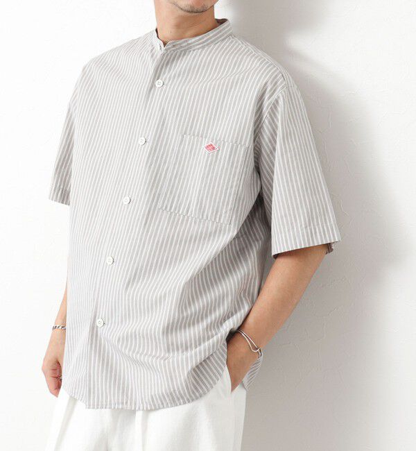 NOLLEY'S goodman「【DANTON/ダントン】BAND COLLAR SHIRT SS 25SS」|シャツ・ブラウス|