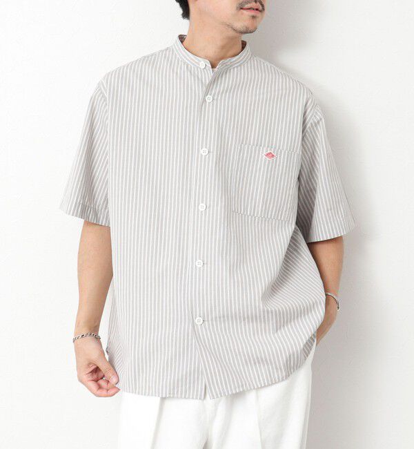 NOLLEY'S goodman「【DANTON/ダントン】BAND COLLAR SHIRT SS 25SS」|シャツ・ブラウス|