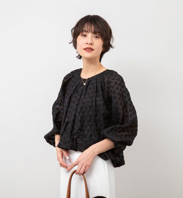 NOLLEY'S「ドットバルーンブラウス」|シャツ・ブラウス|