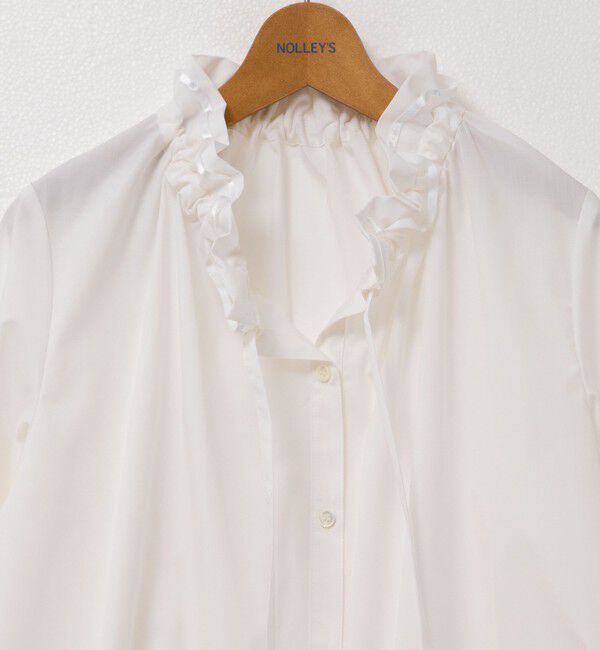 NOLLEY'S「衿フリルリボンブラウス」|シャツ・ブラウス|