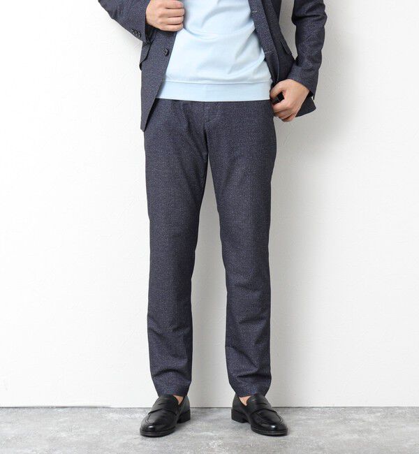 NOLLEY'S goodman「《ビジカジ/セットアップ対応》ドットサッカーストレッチパンツ 25SS」|チノ|