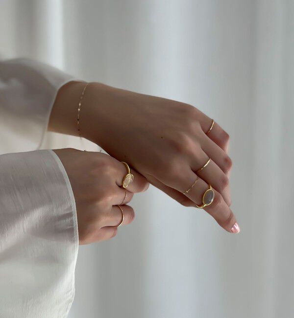 grace grace「【grace grace/グラスグラス】10Kペタルチェーンリング-L」|リング|