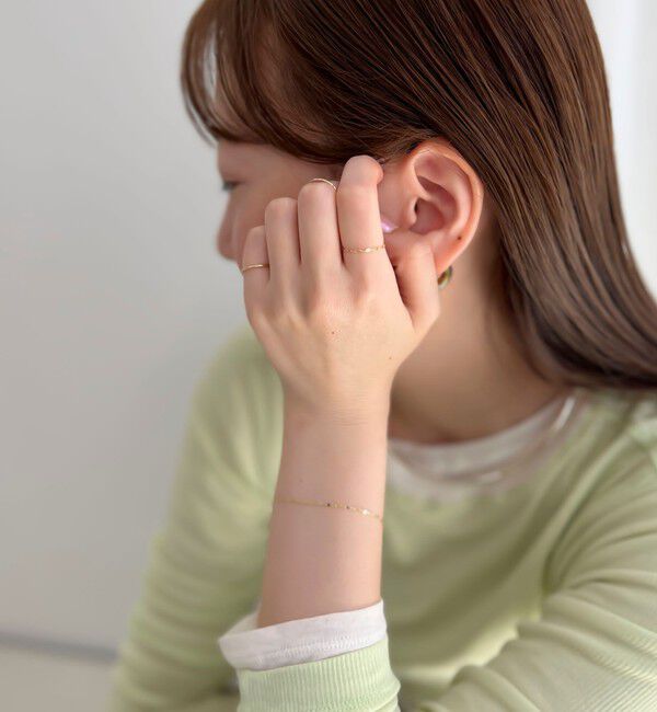 grace grace「【grace grace/グラスグラス】10Kペタルチェーンリング-L」|リング|