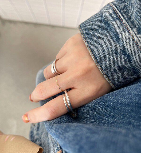 grace grace「【grace grace/グラスグラス】 10Kペタルチェーンリング-M」|リング|