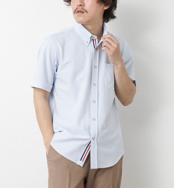 NOLLEY'S goodman「《ビジカジ対応》吸水速乾 360&deg;ストレッチ トリコットST テープBD 25SS」|シャツ・ブラウス|