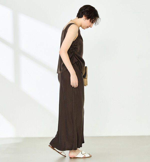 NOLLEY'S「《セットアップ対応》高機能 フィブリルサテン2WAYノースリーブブラウス」|シャツ・ブラウス|