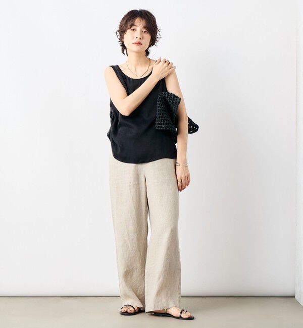 NOLLEY'S「《セットアップ対応》高機能 フィブリルサテン2WAYノースリーブブラウス」|シャツ・ブラウス|