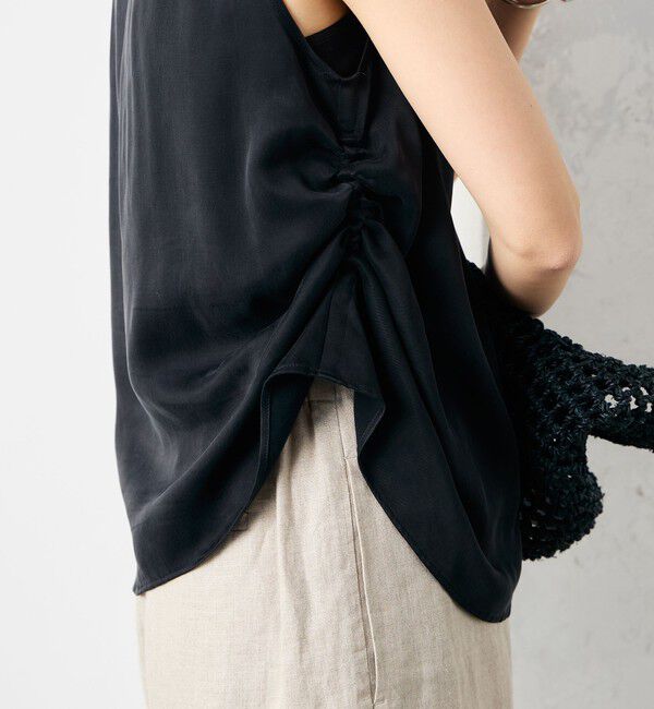 NOLLEY'S「《セットアップ対応》高機能 フィブリルサテン2WAYノースリーブブラウス」|シャツ・ブラウス|