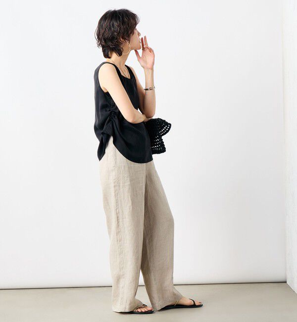 NOLLEY'S「《セットアップ対応》高機能 フィブリルサテン2WAYノースリーブブラウス」|シャツ・ブラウス|