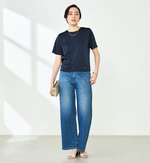 NOLLEY'S「オトナサテン半袖Tブラウス」|シャツ・ブラウス|