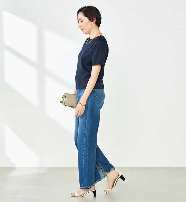 NOLLEY'S「オトナサテン半袖Tブラウス」|シャツ・ブラウス|