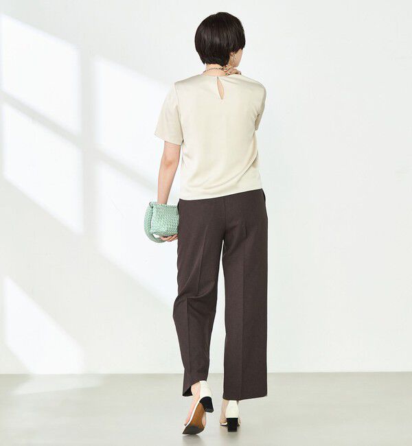 NOLLEY'S「オトナサテン半袖Tブラウス」|シャツ・ブラウス|