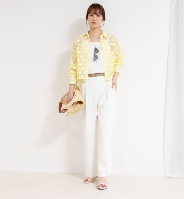 NOLLEY'S sophi「シアーフラワージャガードショートシャツ」|シャツ・ブラウス|