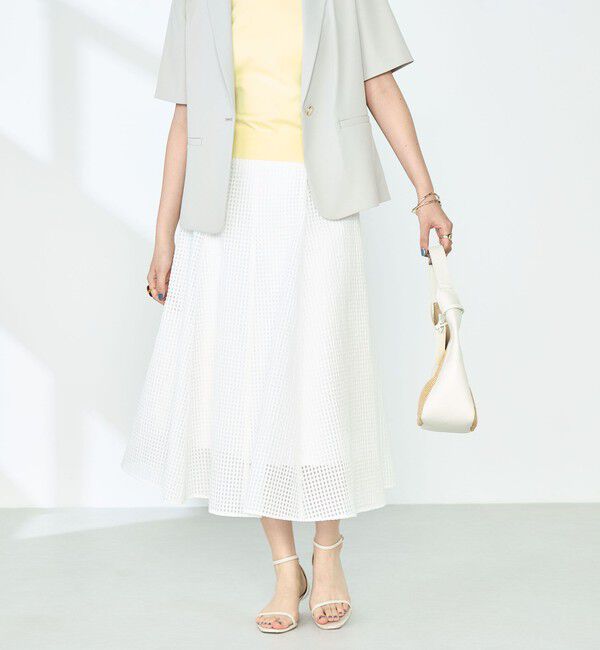 NOLLEY'S sophi「ウォッシャブルシアーチェックフレアスカート」|フレア|