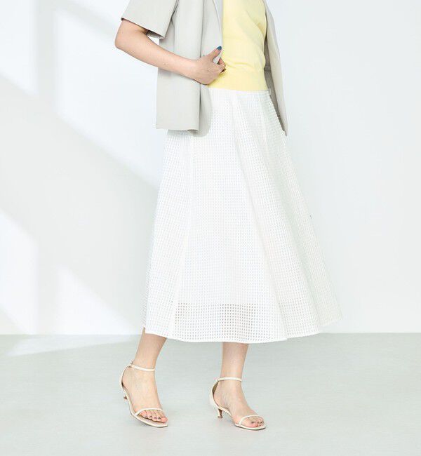 NOLLEY'S sophi「ウォッシャブルシアーチェックフレアスカート」|フレア|
