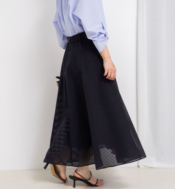 NOLLEY'S sophi「ウォッシャブルシアーチェックフレアスカート」|フレア|