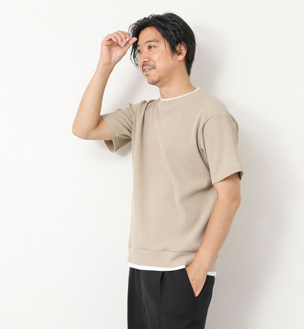 NOLLEY'S goodman「【IRM】《吸水速乾/UVカット》ワッフルフェイクレイヤードTee 25SS」|Tシャツ・カットソー|