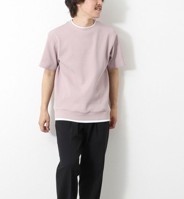 NOLLEY'S goodman「【IRM】《吸水速乾/UVカット》ワッフルフェイクレイヤードTee 25SS」|Tシャツ・カットソー|
